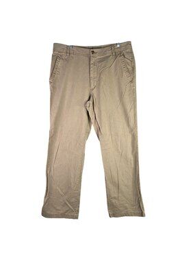 Mens Old Navy Loose Fit Khaki Pants 100% Cotton Flat Front Casual Style 36x34